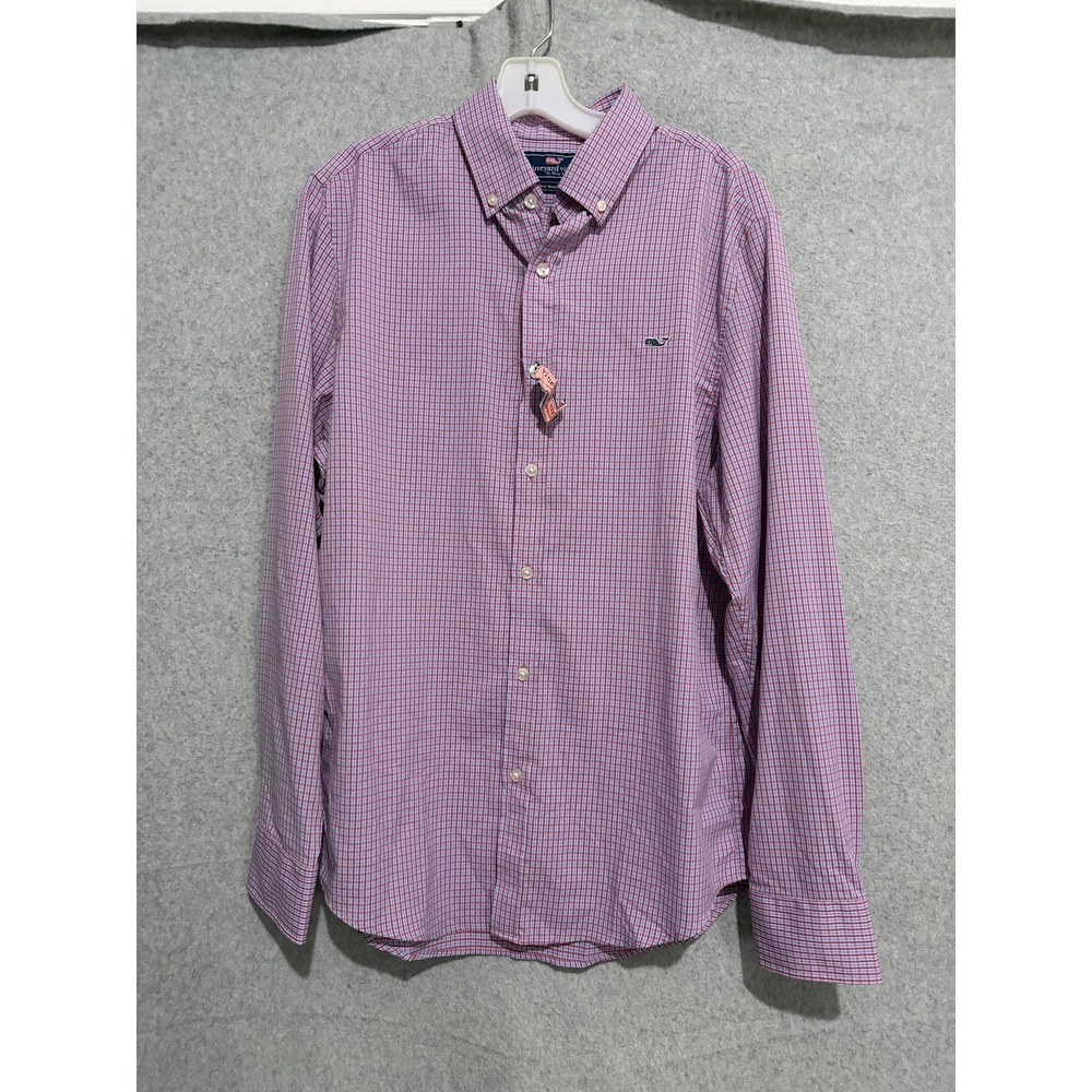 Vineyard‎ Vines Slim Fit Whale Shirt Mens Medium Multicolor Check Button Down